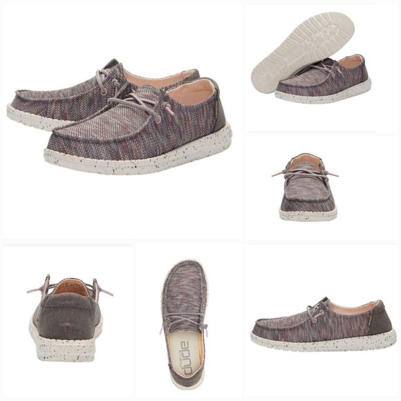 HEY DUDE 'WENDY SOX' MOCCASIN SHOES ANTIQUE ROSÈ HEATHER - Picture 14 of 16